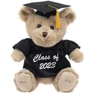 NWT ME 13” H  Prom Grad Tan Class of 2023 Bear Stuffed Animal w/ Robe Tassel Cap
